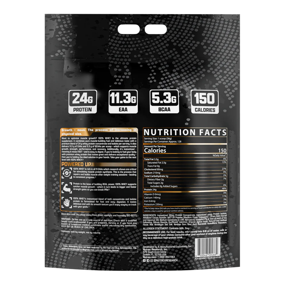 100% Whey Protein Nutrex, 10LBS 134-128sv.