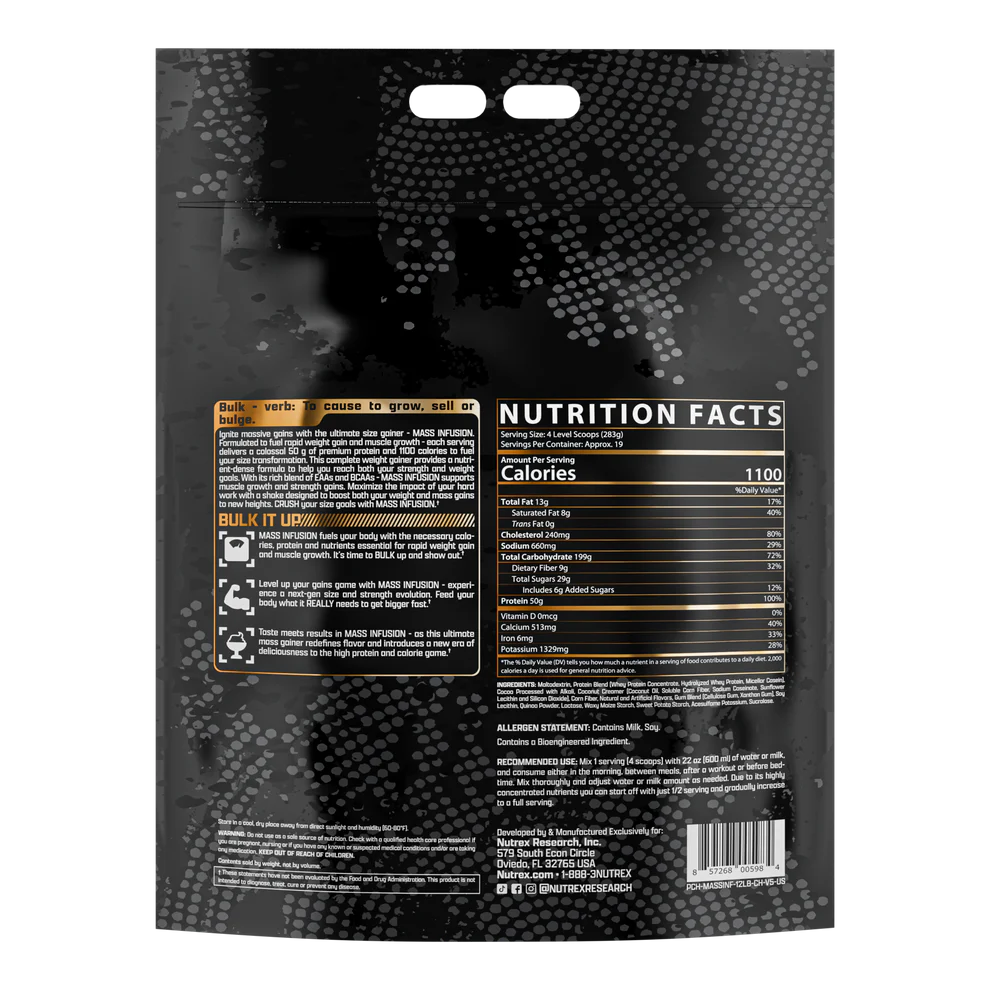 Mass Infusion Nutrex, 12LBS.