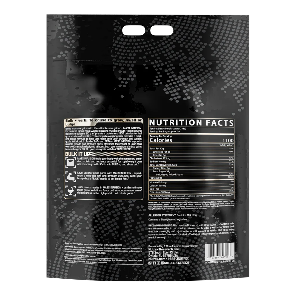 Mass Infusion Nutrex, 12LBS.